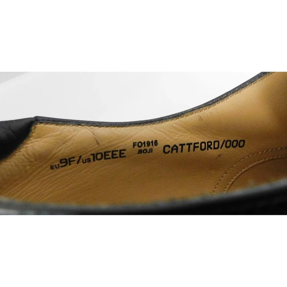 Bally Switzerland Cattford Black Leather Oxford Shoes 10 EEE